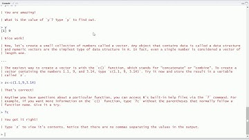 Learning R interactively with Swirl