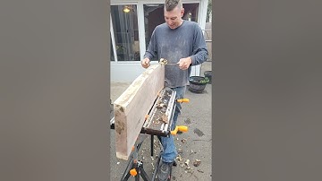 How to remove bark from a live edge slab