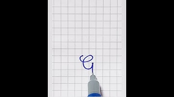 Cursive Handwriting Capital Letter " G "