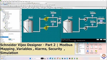 Schneider Vijeo Designer - Part 2 | Modbus Mapping ,Variables ,Alarms, Security #schneiderelectric