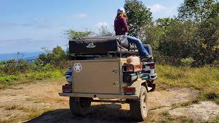 Overland Trailer Custom Swing Out Shower TentDIY