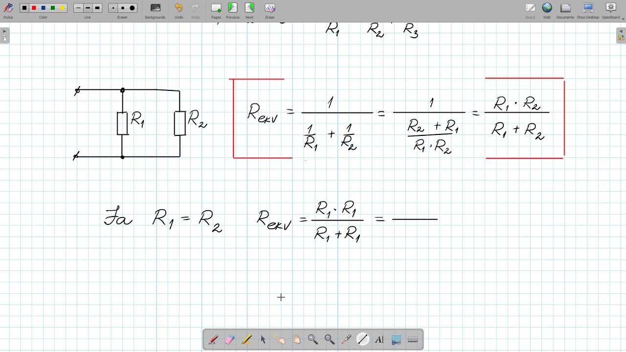 ETP Rezistoru vienkāršāko slēgumu ekvivalenta pārveidošana.