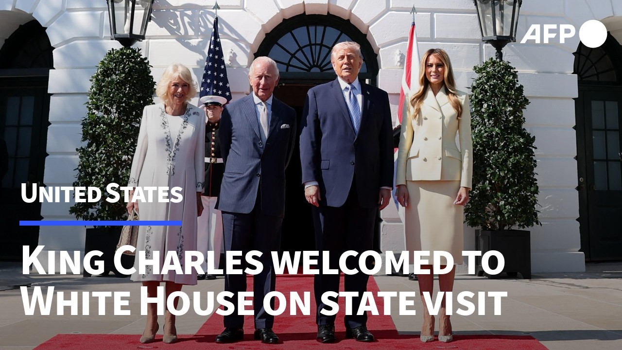 King Charles III and Queen Camilla arrive at the White House | AFP ...