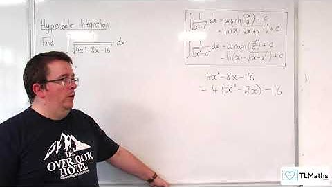 A-Level Further Maths H5-06 Hyperbolic Integration: Integrate 1/√(4x²-8x-16)
