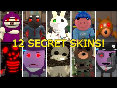 How to get 12 SECRET SKINS in PIGGY BOOK 2 BUT IT'S 100 PLAYERS! - Roblox
