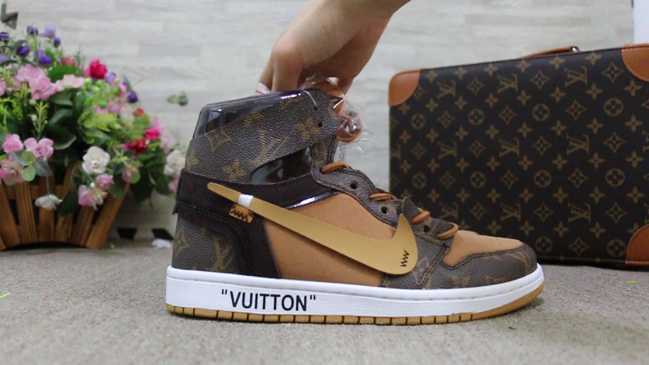 LV X OFF White X Air Jordan 1 with suitcase - YouTube