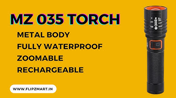 MZ 035 (Zoomable LED Metal Torch) 4 Modes Torch, Super Bright CREE T6 LED Light Torch #viral #torch