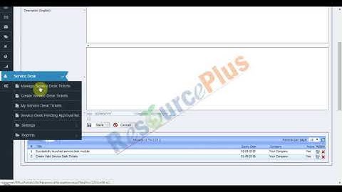 How to create a service desk announcement in ResourcePlus HRMS application?