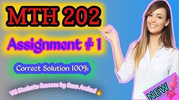MTH 202 Assignment 1 || MTH 202 Assignment 1 solution 2020|| Math Plus Stats