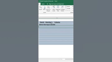 EXCEL  - Retirar espaços em branco com a função ARRUMAR.