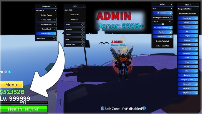 Blox Fruit,Auto Farm,Free Admin Command,Auto Click,, Roblox, Tutorial, BluePhoenix