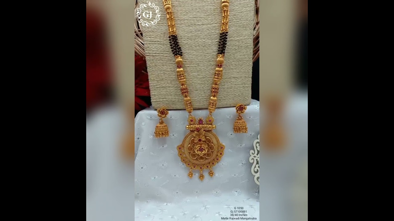 Matte Rajwadi mangalsutra Price Rs 