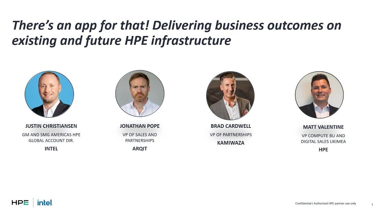 There’s an App for That: Delivering Business Outcomes on Existing and Future HPE Infrastructure