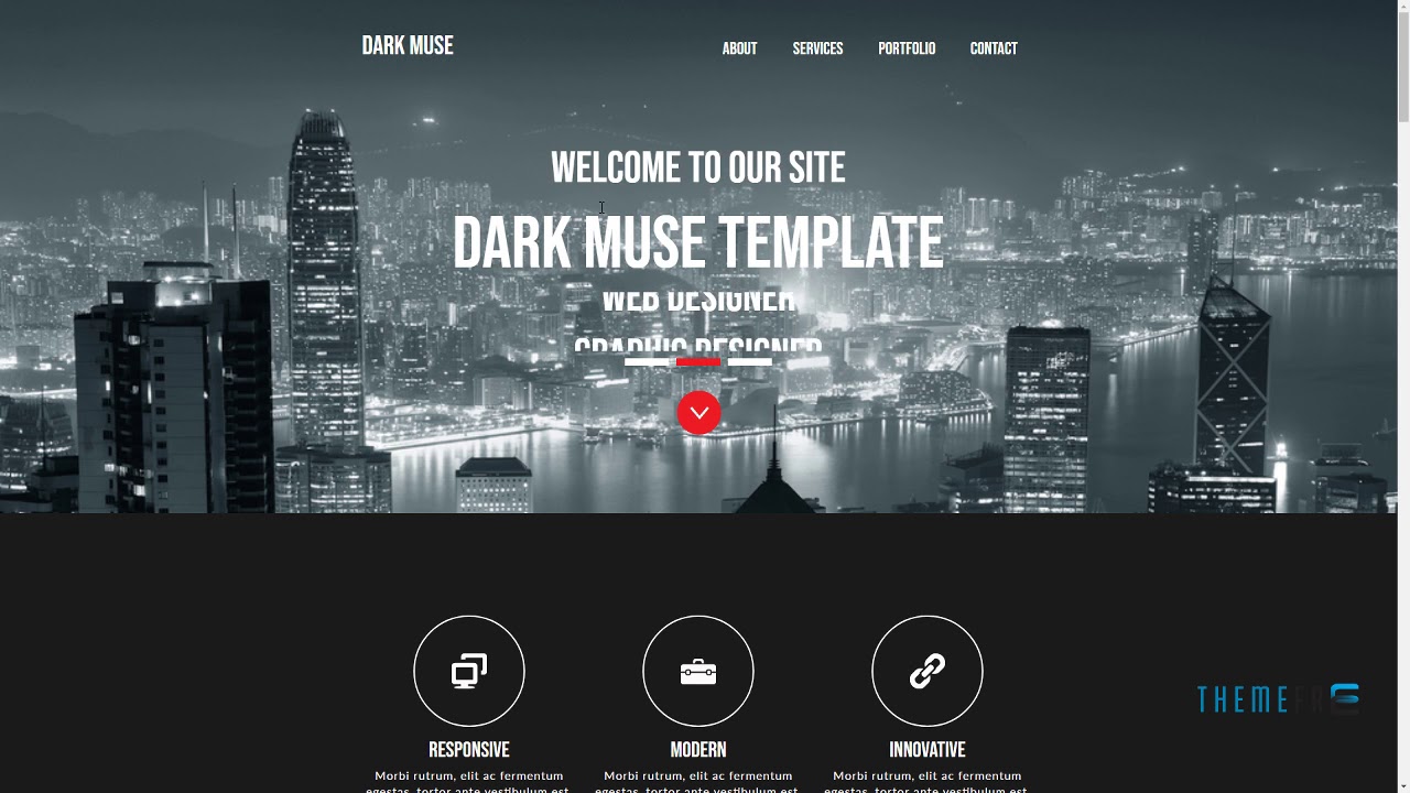 Dark Muse - One Page Parallax Template Dax Hideaki