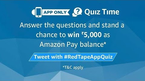 Amazon Quiz Time: Win Rs 5000 Amazon Pay Balance Quiz Contest Answers For Today  08 November 2017