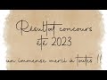 Résultat concours été 2023