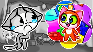 Where Is the Color? Our Secret Room Lost Its Colors🙀Funny Cartoons with Kitties😻Purr-Purr Stories
