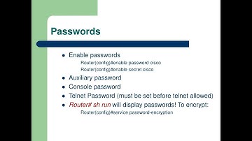 How to Configured Cisco Password and Encryption