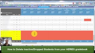 Deleting Inactive Students from your AERIES gradebooks (updated and blurred)