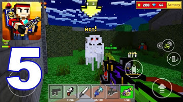 Pixel Gun 3D Campaign - Gameplay Walkthrough Part 5 - Cemetery, Pixelated World (Android)