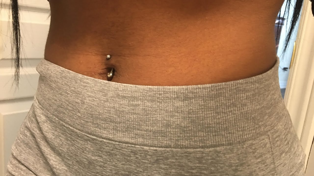 Новый пуп. Белли буттон пирсинг ин. Belly piercing at 12.