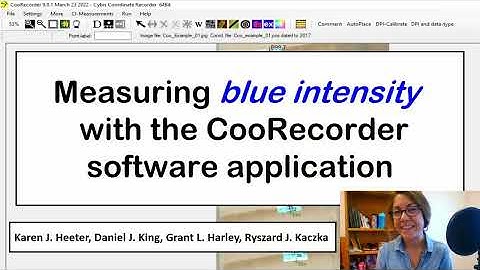 Video tutorial: measuring blue intensity with the CooRecorder software application
