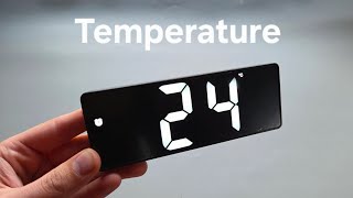How to See Temperature on LED Clock With Alarm & Large Digital Display GH0712L LC001