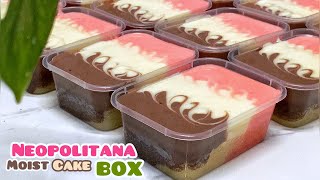 KUE ATAU ES KRIM?! Ga disangka rasanya CREAMY & MOIST BGT, KEK NEOPOLITANA KETAGIH BOX versi PREMIUM