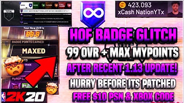 *NEW!* NBA 2K20 DEMIGOD BADGE GLITCH! *110K+ MYPOINTS PER GAME!* *99 OVR MAX!* (PS4/XBOX) NBA2K20 VC