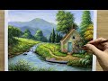Daily Art #029 / Acrylic / Beautiful Landscape Painting