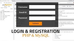 Create Login And Registration Form Using PHP & MySQL - Durasi: 24.59. 