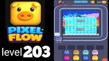 Pixel Flow level 203 Walkthrough Solution