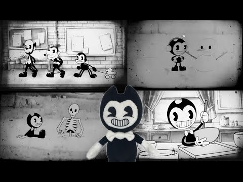 Bendy Reacts To: All The Bendy Cartoons By Joey Drew Studios (BATIM Cartoons)  - YouTube