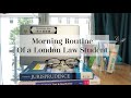 Morning routine of a london law student