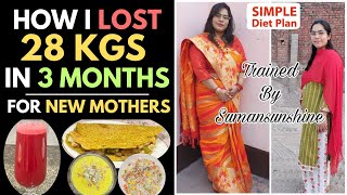 Diet Plan To Lose Weight Fast For Breastfeeding Mothers | Full Day Diet Plan In Hindi | Fat to Fab