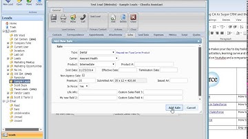 Cloudia Assistant- Converting a Lead to a Sale