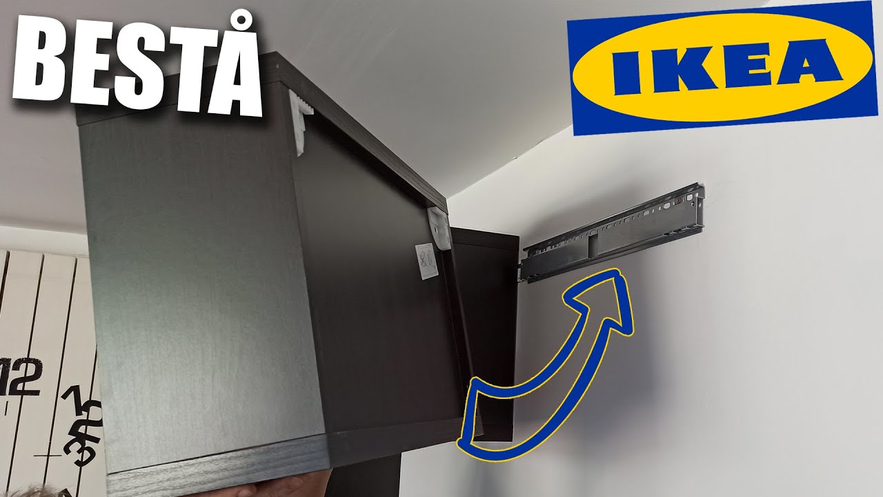 IKEA BESTA - How to fix TV wall cabinet - Fixer meuble haut murale - YouTube