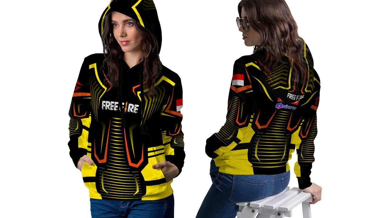 Jaket Hoodie Esports Gamers Wanita Free Fire Free Fire