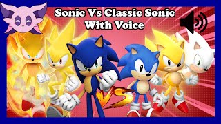 SFSB: Sonic vs Classic Sonic Base/Super/Hyper Form With Voice