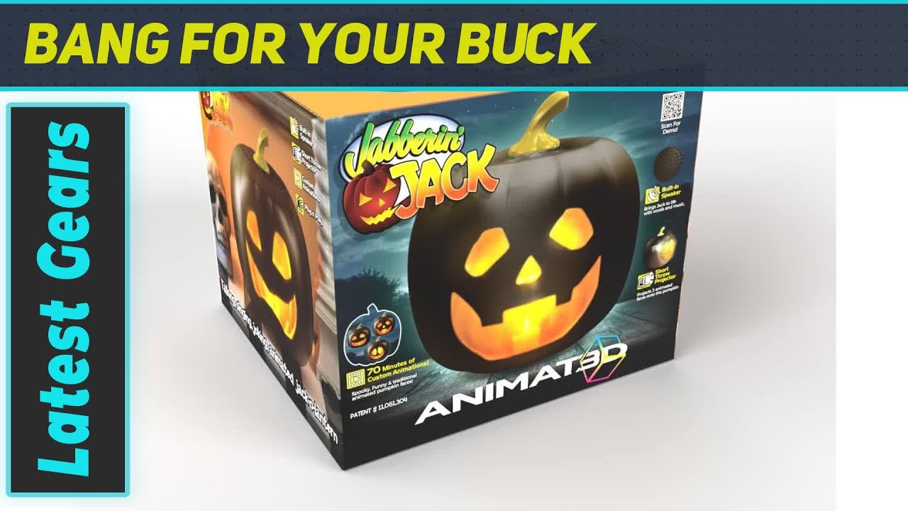 Talking Jack Jabberin' Jack XL Talking Animated Black Pumpkin: A Spooky Delight ...