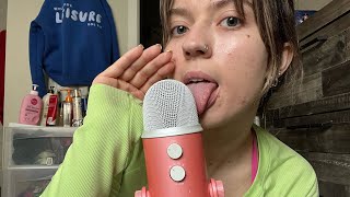 ASMR| Sensitive EATlNG My Blue Yeti Mic! Mouth Sounds, Mic LlCKS & Mic Cover Swirling/ Scratching