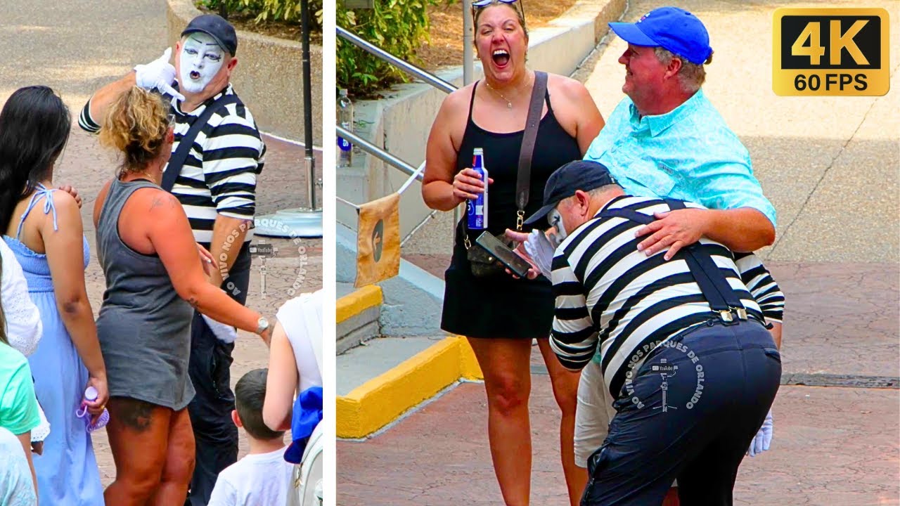 Мим Том разыгрывает посетителей SeaWorld Orlando 😂🤣 #tomthemime #seaworldmime