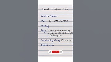 Format of Informal Letter ✉️ | Easy Explanation