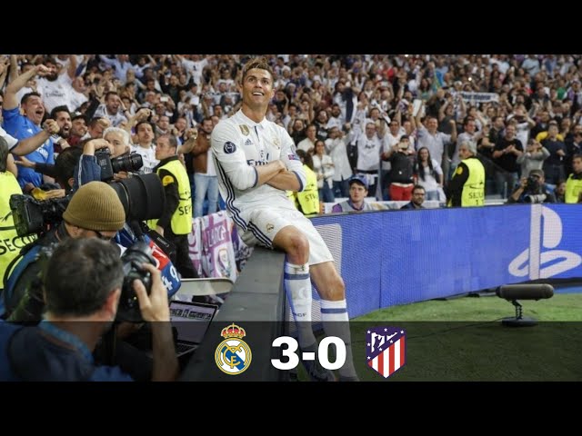 Cristiano Ronaldo:I want to score another 400 goals!~ Real Madrid vs  Atletico 3:0 UCL 2017 on Make a GIF