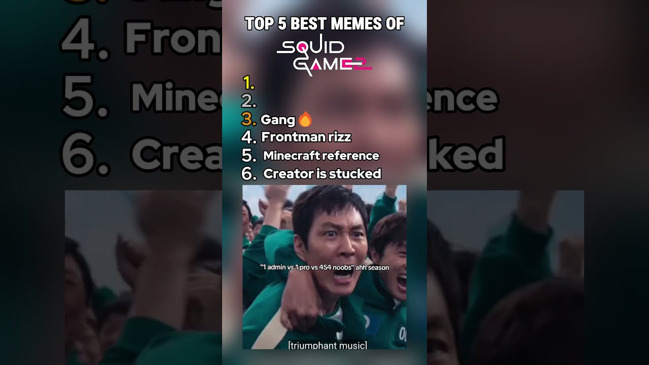 Top 5 Best Memes Of Squid Game 2 Top5 Squidgame2