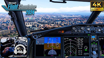 Flight Simulator 2024 Say Intentions.AI NEXT-GEN ATC & INSANE Traffic 😱 Full Flight into Lisbon! 4K