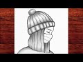 How to Draw a Girl Wearing a Beret | Easy Pencil Drawing Step by Step