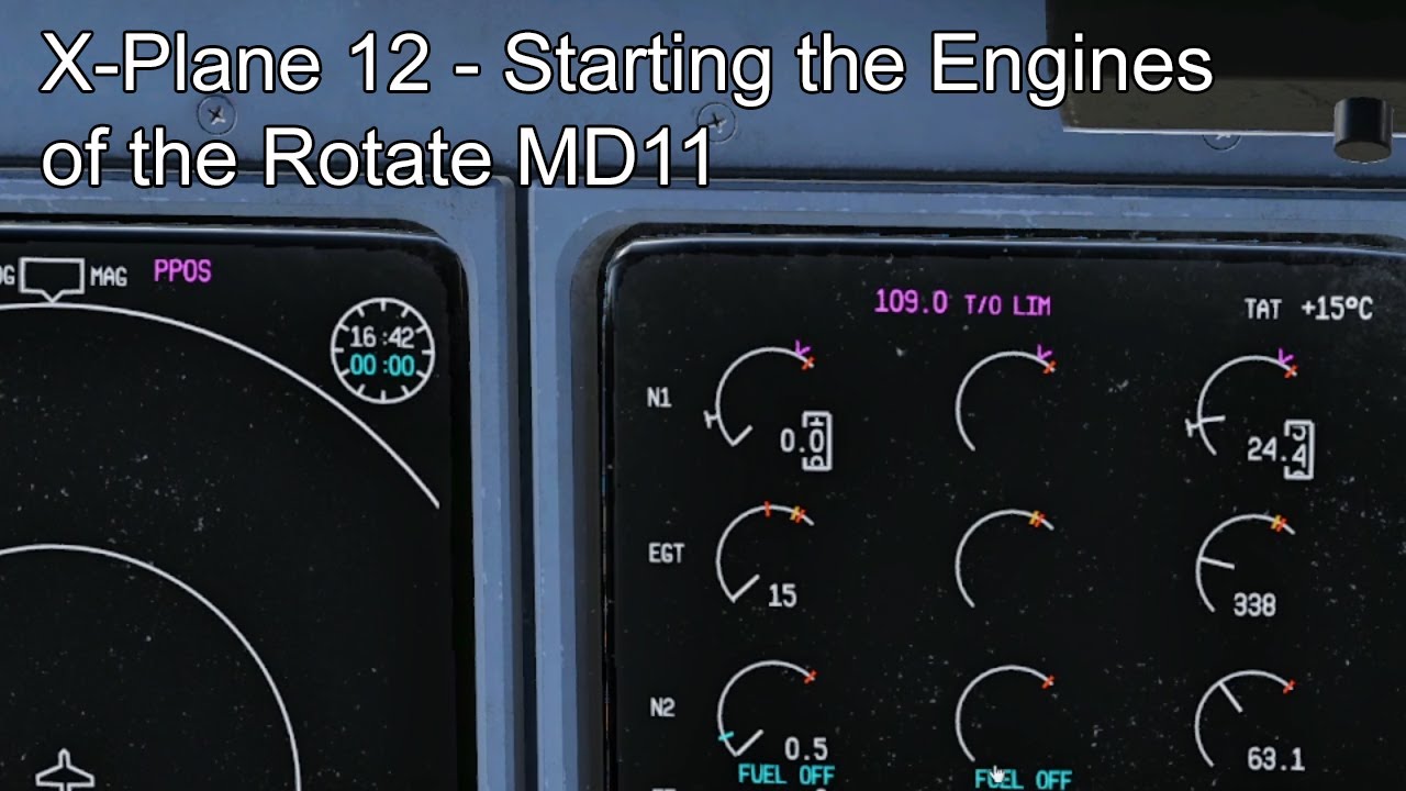 Start Engine Rotation X-Plane 12 - Starting the Engines of the Rotate MD11 - YouTube