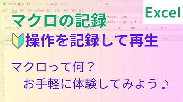 Excel マクロの記録〜まずは自動化を体験してみよう【超入門】