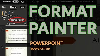 Format Painter in PowerPoint - #QuickTip28 by Best of Powerpoint 1,171 views 4 years ago 3 minutes, 35 seconds